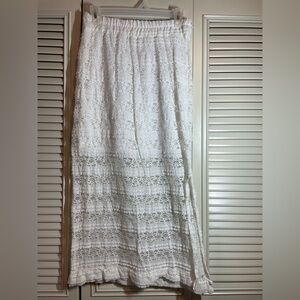 No Boundaries White Lace Maxi Skirt